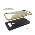 Wholesale LG V20 Iron Shield Hybrid Case (Champagne Gold)